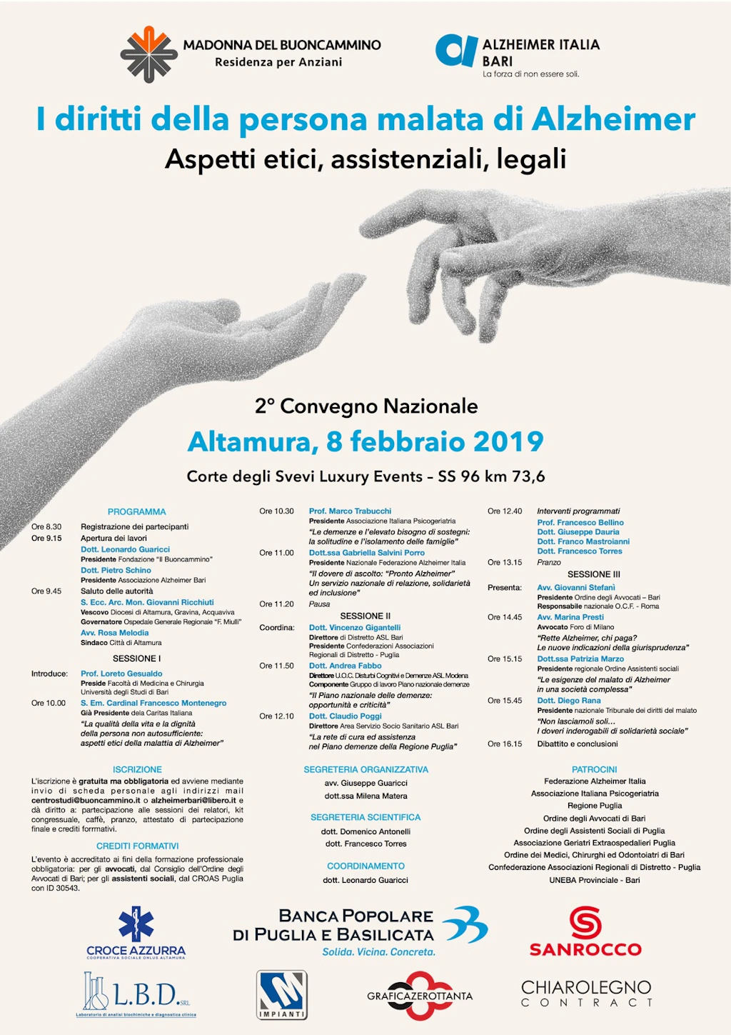 I diritti della Persona malata di Alzheimer. Convegno Nazionale, Altamura, 8 febbraio 2019